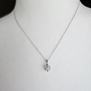 Diamonique cube stone necklace